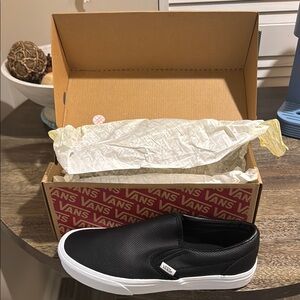 Vans Black Slip-On Loafers